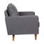 Chaise avec accoudoirs en faux lin de qualité commerciale Mid-Century-266577994