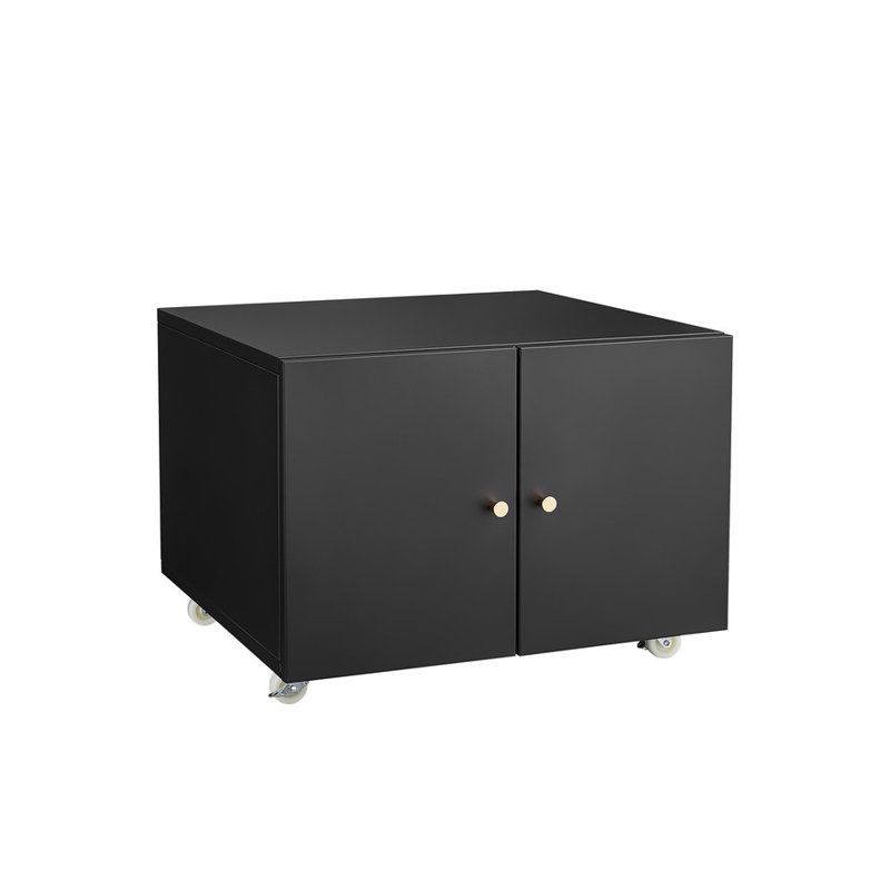 Support d'imprimante mobile en métal avec rangement - Tablette réglable, armoire avec porte et roulettes | Classeur pour petits bureaux à domicile