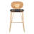 Upholstered Counter Stool with Steel Frame