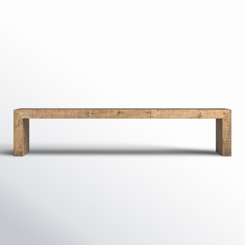 Ruskin Solid Wood Dining Bench, Brown, 18" H x 85" W x 15" D