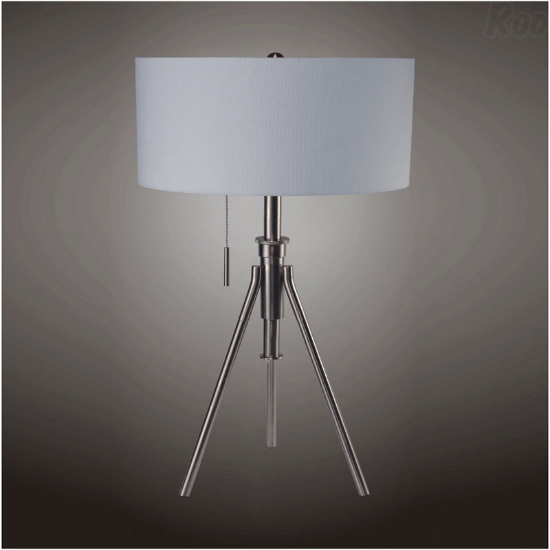 Table Lamp - Adjustable Tripod Design, Silver