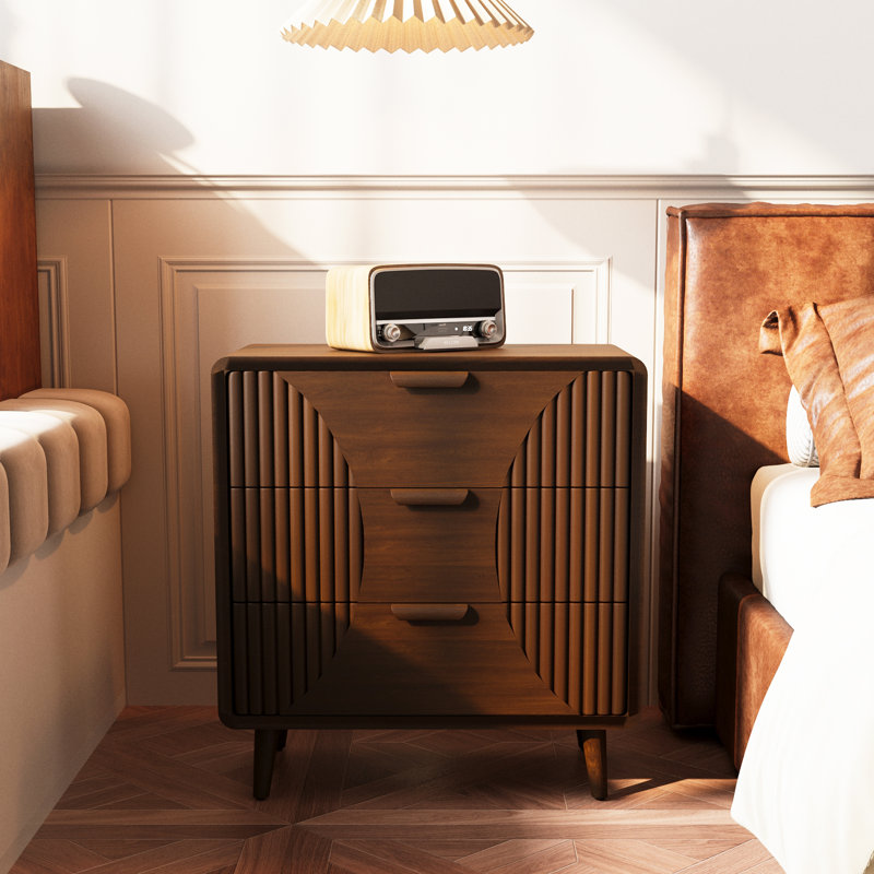 Kriday 19.3'' W Nightstand with 3 Drawers