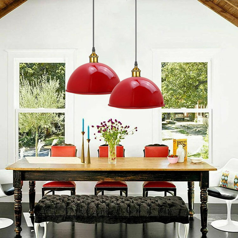 Lorenza 1 - Light White Single Pendant, Red
