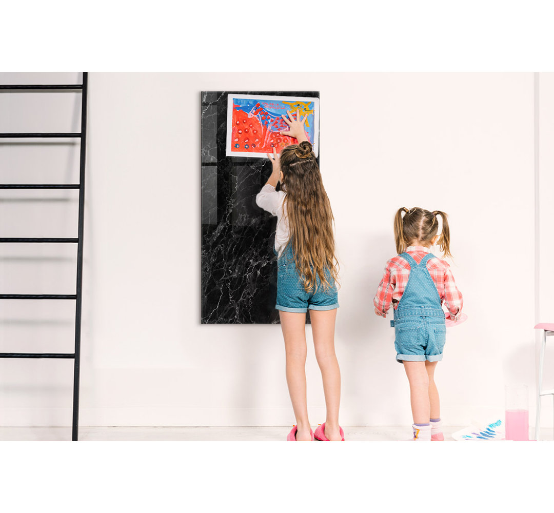 Magnetic Memo Board Whiteboard - 60 x 120 cm - With Marker and Magnets - Colorful powder