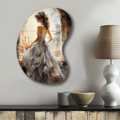 Fashion 1870S Victorian Portrait I - Asymmetric Fashion, décoration murale sculpture en métal Freeform