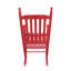 Chaise berçante en bois rose rouge
