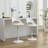 Bar Stools Set of 2 Modern White PU Counter Height Barstool, High Padded Swivel Adjustable Barstools with Back for Bar Counter and Kitchen Island-1388620925