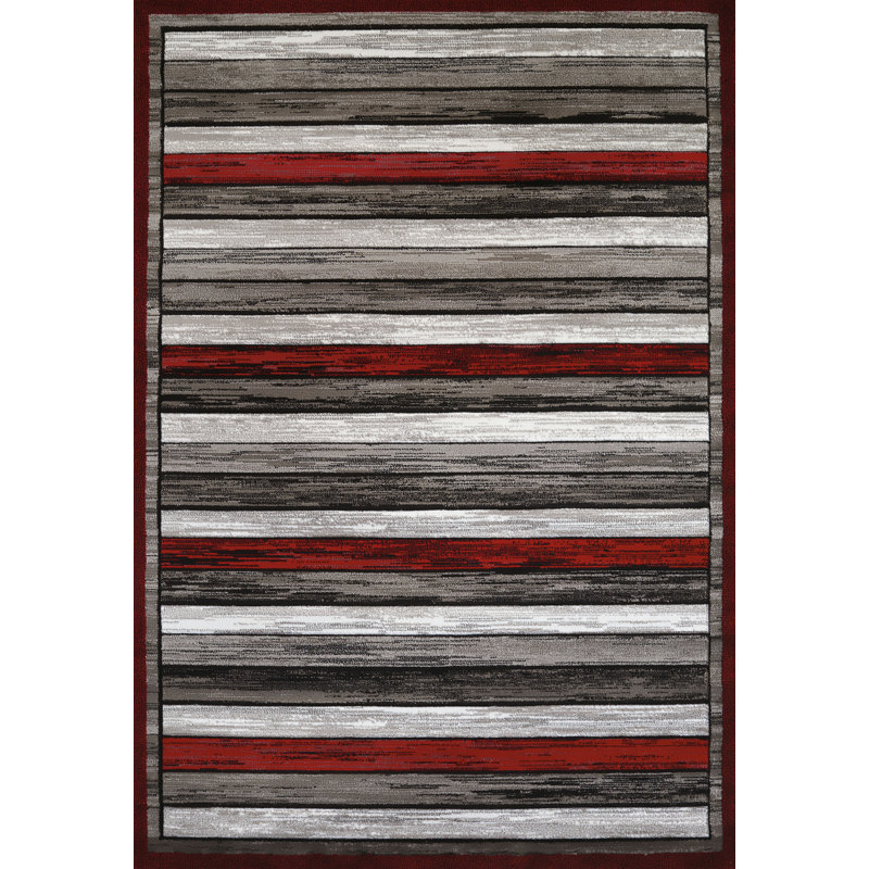 Baines Striped Indoor Rug, Rectangle 1'10" x 3'