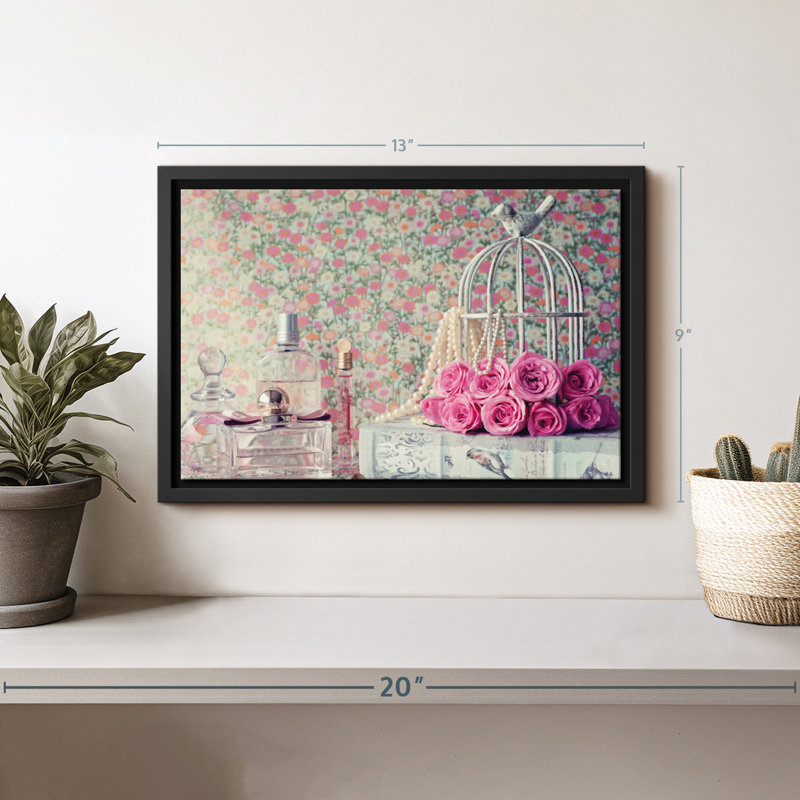 «Rose Birdcage», reproduction sur toile, H 9 po x l 13 po