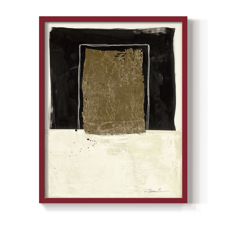 «Debout fort», reproduction encadrée - bois massif, Cadre simple rouge, H 10 po x l 8 po