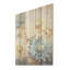 Élégance parfumée «White and Blue Mums» - Art sur bois de pin naturel-825468639