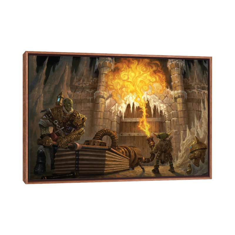 «Siege Weapons Intro», reproduction d'art sur toile encadrée, H 26 po x l 40 po, Brun