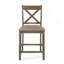 Ensemble de 2 tabourets de comptoir rembourrés en bois