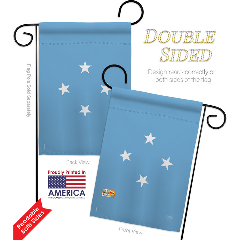 Double Sided 18.5'' H x 13'' W Polyester Flag Set