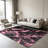 1PC Modern Abstract Wavy Navy Blue & White Geometric area rugs for Living Room, Soft and Comfortable, Suitable for all seasons, easy-to-maintain, machine washable Indoor floor mat, Under Table Farmhouse suitable for dining room, bedroom, entryway,-1381767063