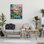 Paysage de jardin fantaisiste sur toile