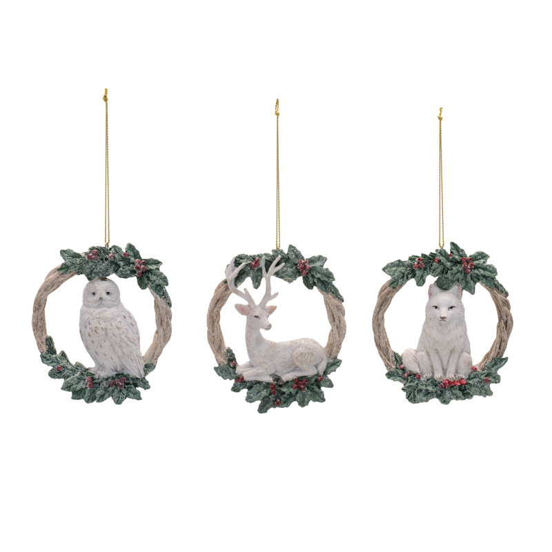 Ensemble de 12 ornements de couronne d'animaux
