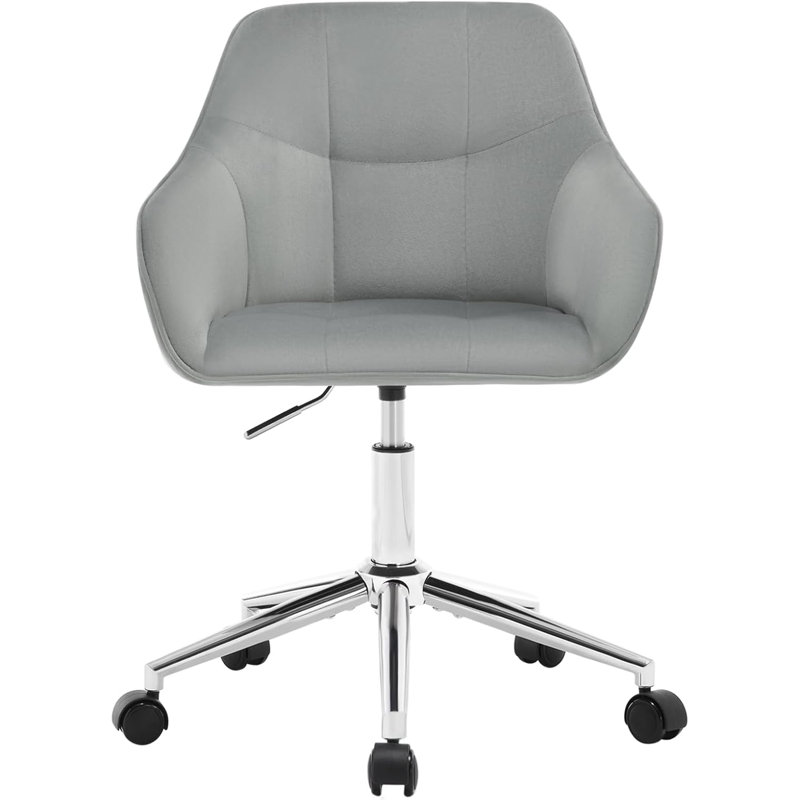 Failand Velvet Task Chair, Light Grey