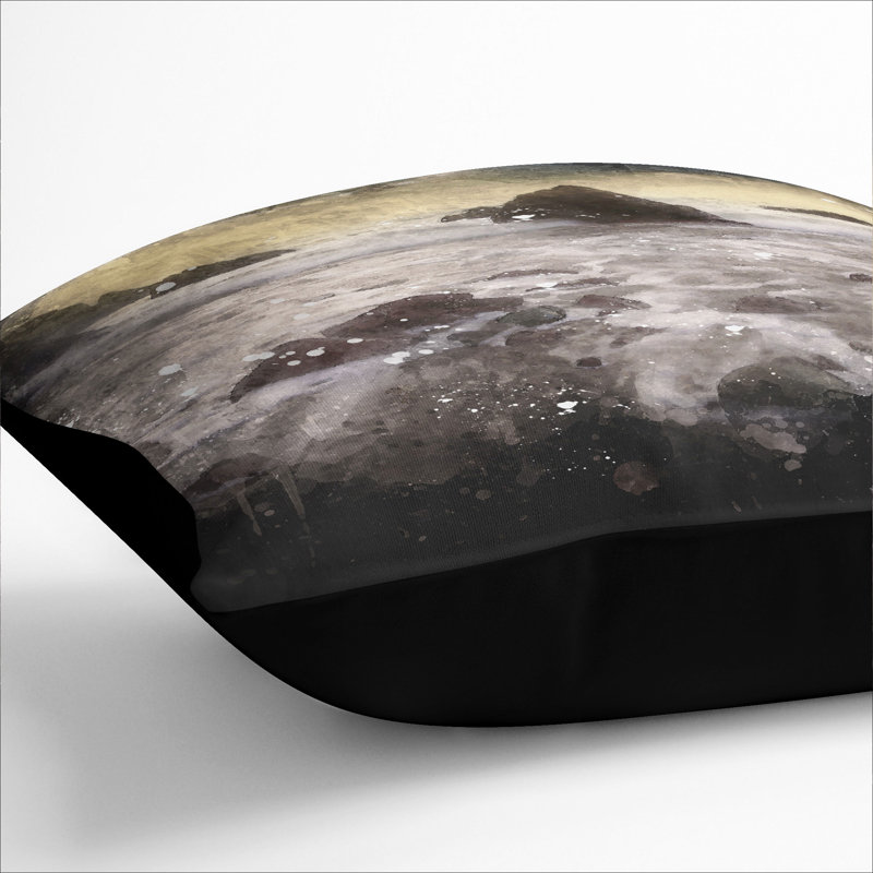 Square Cushion, 55cm H x 55cm W x 20cm D, Black
