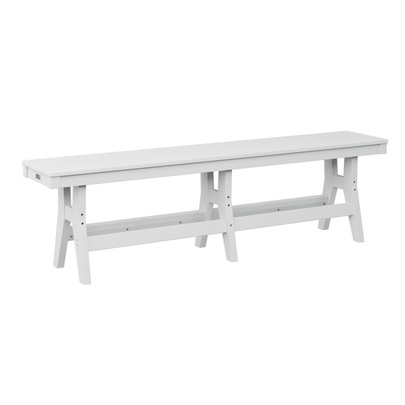Harbor Patio Bench, 22.5" H x 66" W x 12.5" D, White