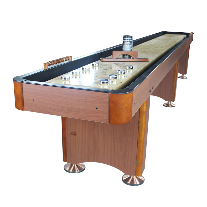 Playcraft Woodbridge 2 Piece Construction Shuffleboard Table, Cherry, 14'