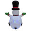 Décoration de Noël gonflable lumineuse bonhomme de neige avec chapeau haut de forme - 4 pi