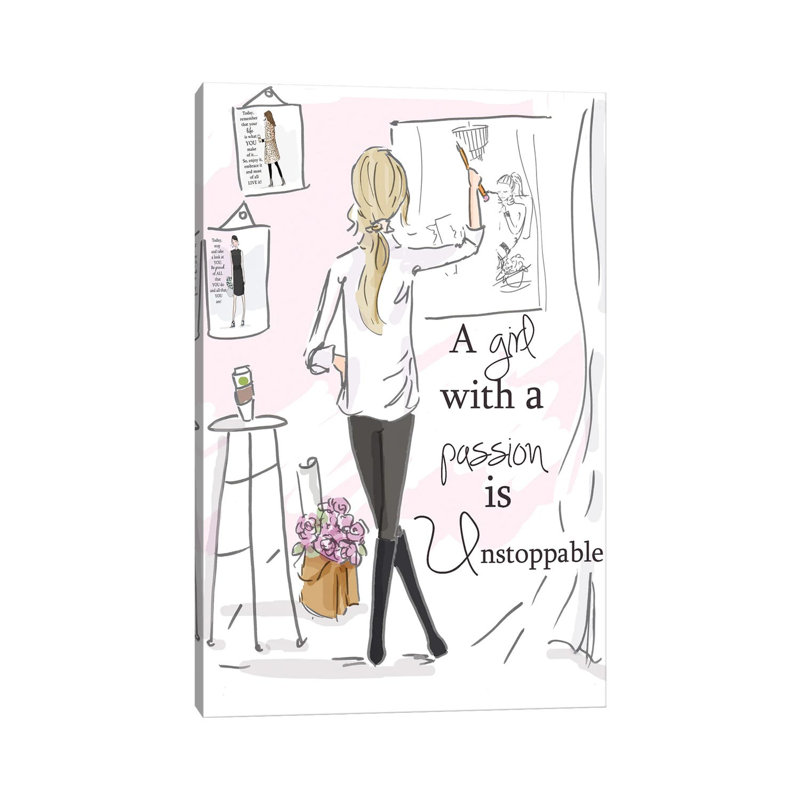 A Girl With A Passion Is... by Heather Stillufsen - No Frame Gallery-Wrapped Canvas Giclée on Canvas, 30.48cm H x 20.32cm W