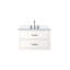 Ensemble de meuble-lavabo simple avec plateau en marbre de culture et robinet-1070132763