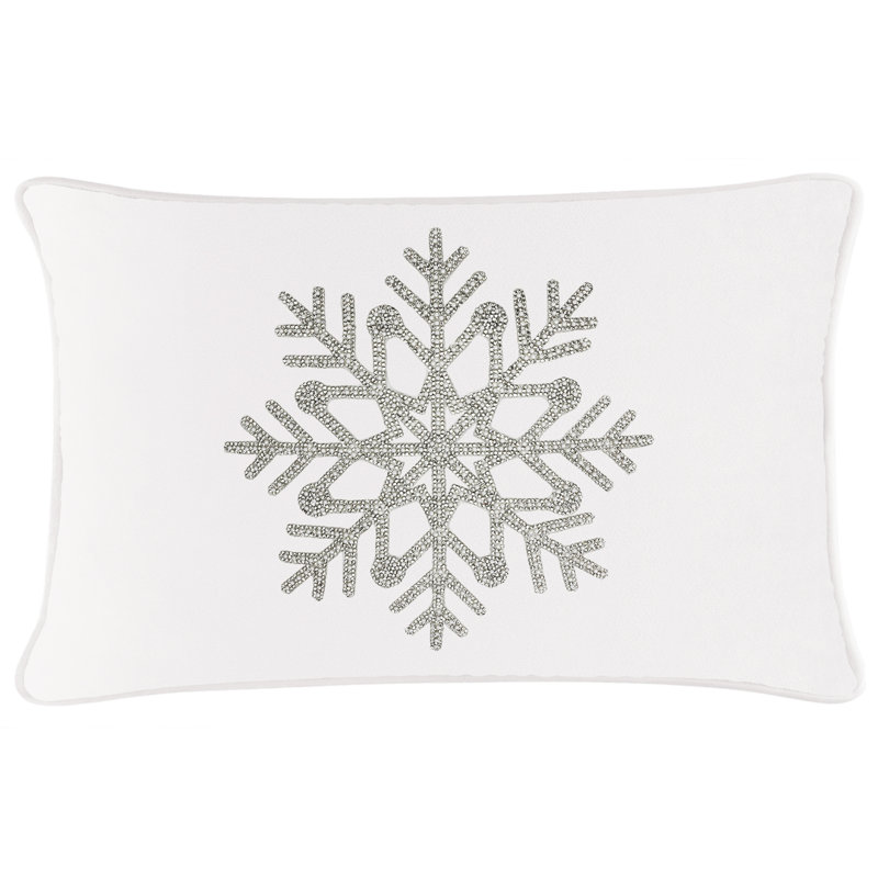 Coussin Sparkles Home | Strass et fausses perles | Rembourrage en plumes | Couleurs personnalisables, Blanc
