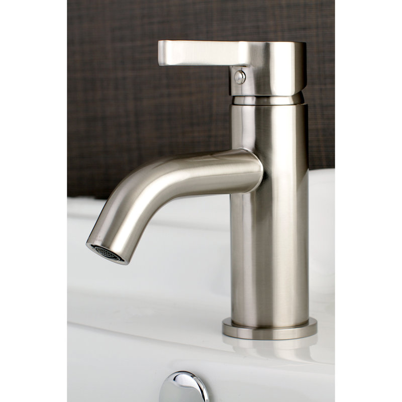 Continental Curve Single-Handle Monoblock Lavatory Faucet in Brushed Nickel