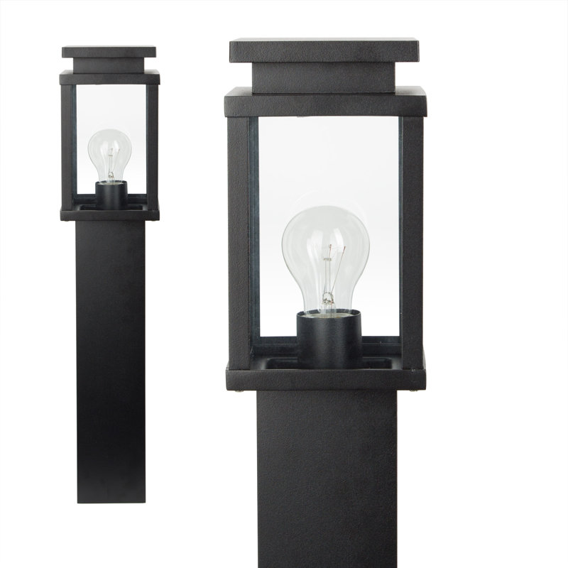 Jersey Black No Power Source Required / Manual Aluminium Pathway Light