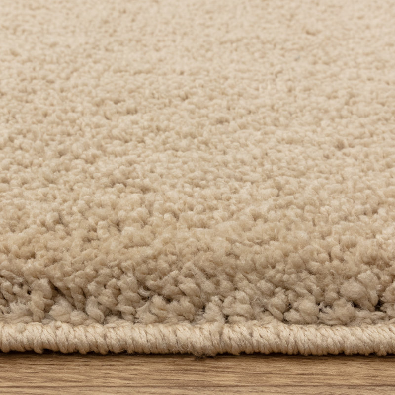 Ronalee Rectangle Shag Washable, Beige, Rectangle 80 x 150 cm