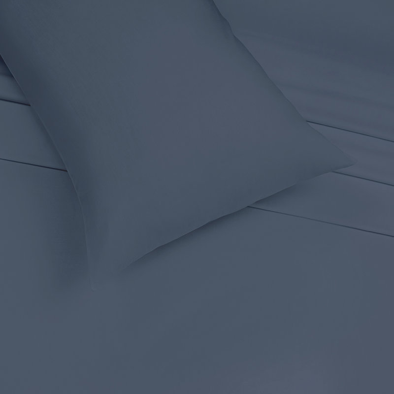 100% Cotton Sheets Sets Soft Crispy Percale Cooling Sheets 16 Inch Deep Pocket Bed Sheets, Granite Grey