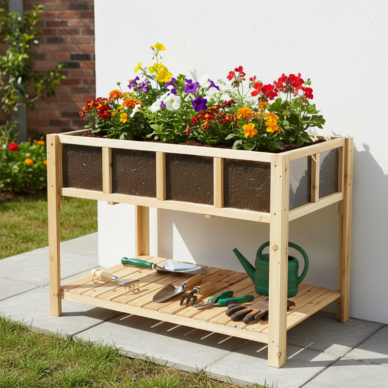 Behn Wooden Raised Garden Bed, 30.7'' H x 39.8'' W x 23.2'' D