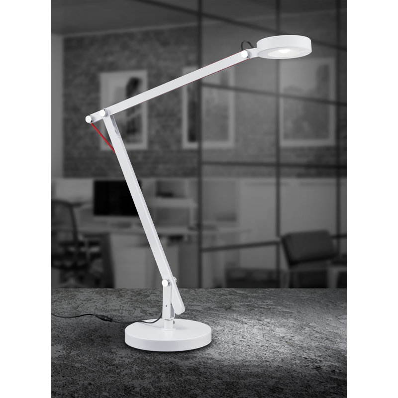 Brancato Adjustable Metal Desk Lamp, White