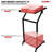 5 Core 16U Professional Audio Rack Mount DJ Mixer Stand Studio Adjustable Table Cart with Wheels