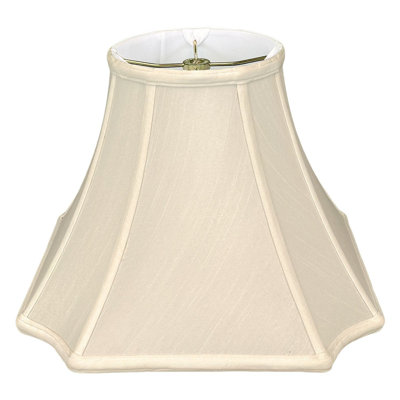 Royal Designs, Inc. BSO-714-14BG, abat-jour de coin carré en forme de cloche inversée, beige, 6,5 x 13,5 x 10,5