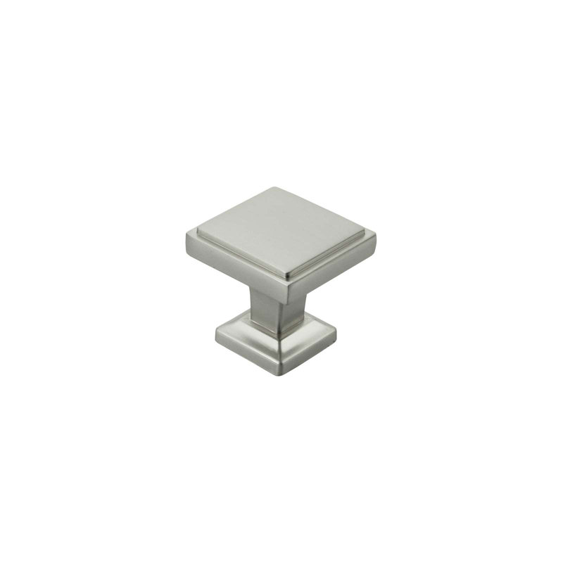 Poignée carrée 1 1/8 "Modket (ensemble de 10), Nickel brossé