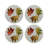 Autumn Leaves White Beaded Smooth Tabletop Set
