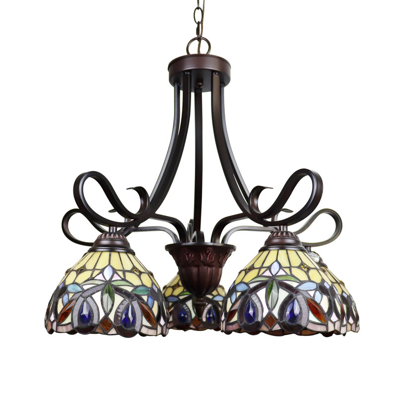 Abdeslam 5 - Light Glass Dimmable Novelty Chandelier