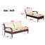 Ensemble de conversation d'extérieur 2 pièces Ensemble de conversation Canapé modulaire en osier Ratten avec coussins de siège (coussin beige)