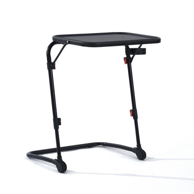 Compact Foldable Nightstand Portable Bed Dinner with Cup Holder Perfect for Bedrooms & Small Spaces