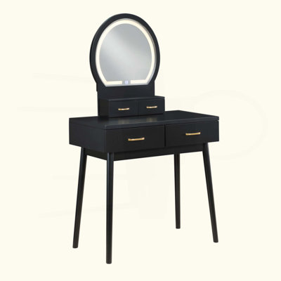 Magnifique commode avec miroir et tabouret avec tiroirs de rangement