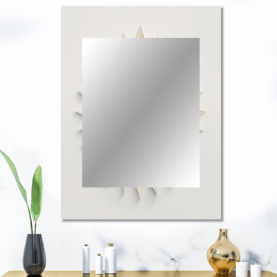 «Visionary Dream Retro Mandala On White» - grand miroir mural à spirales abstraites