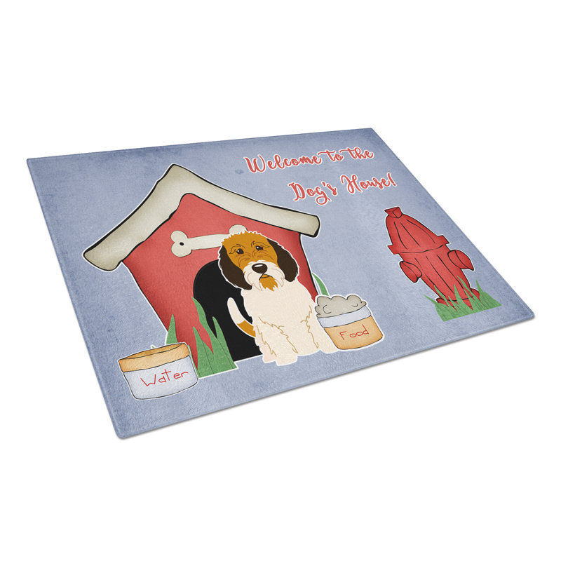 Caroline's Treasures Dog House Glass Petit Basset Griffon Veenden Cutting Board