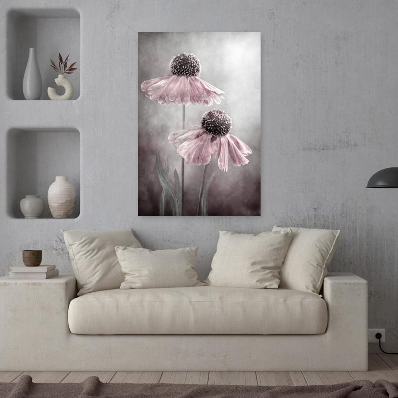 Art contemporain, art contemporain contemporain à fleurs, H 36 po x l 24 po