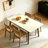 4 - Person White Rectangular Sintered Stone Stone Tabletop Dining Table Set-1578590611-1578590615