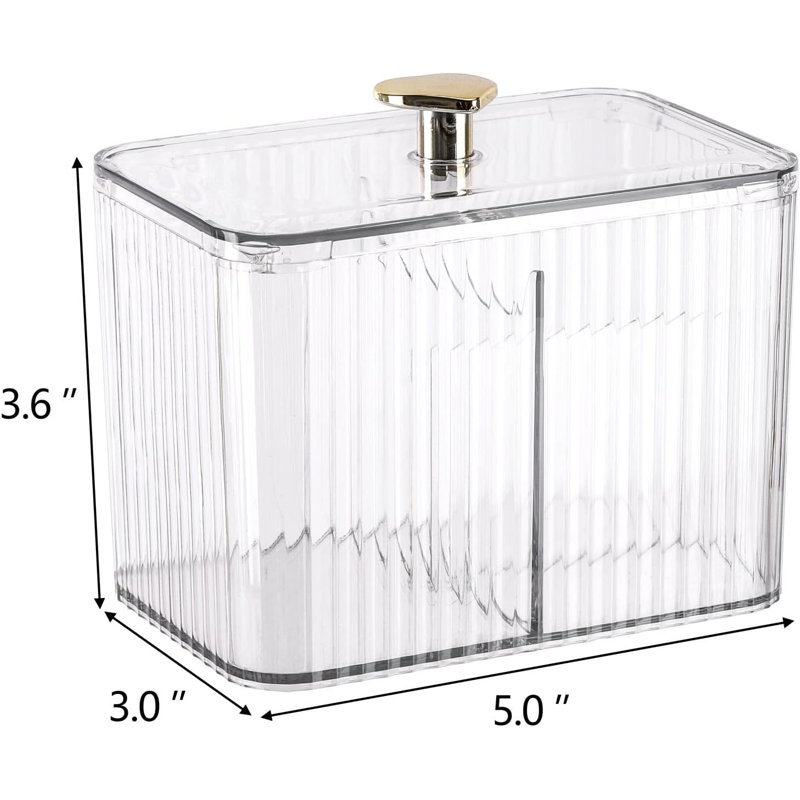 Organisateur de salle de bain transparent à 3 sections