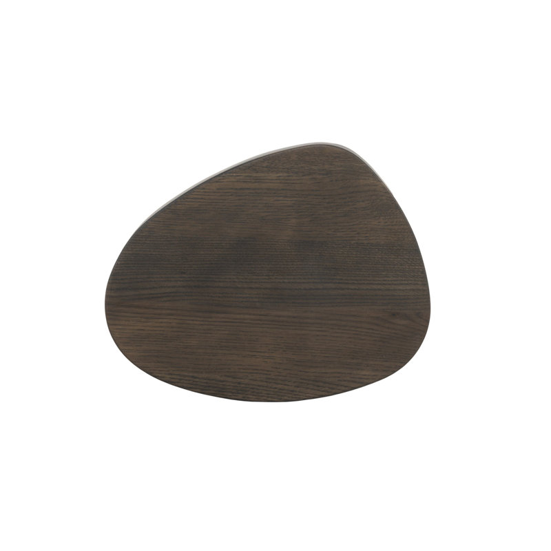 Zion End Table-Merlot Marble, Grey Tobacco Oak, Solid Wood