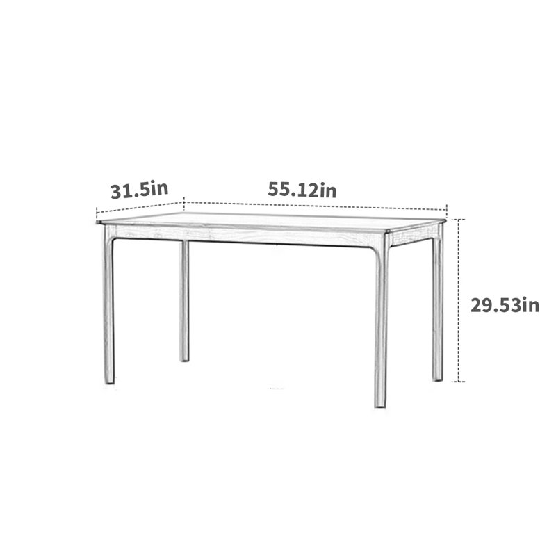 Millin Walnut Solid Wood Dining Table
